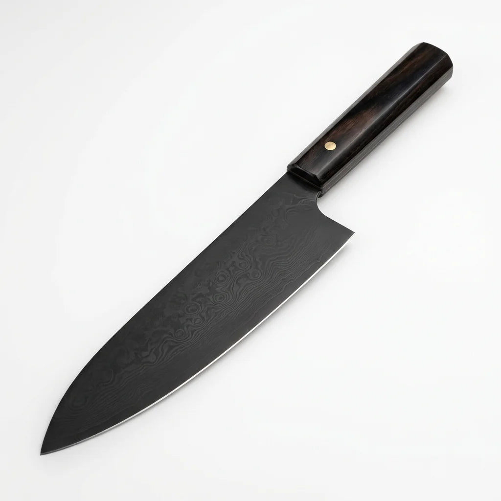 Professional 67-Layer Damascus Steel Chef Knife - Black Titanium Edition